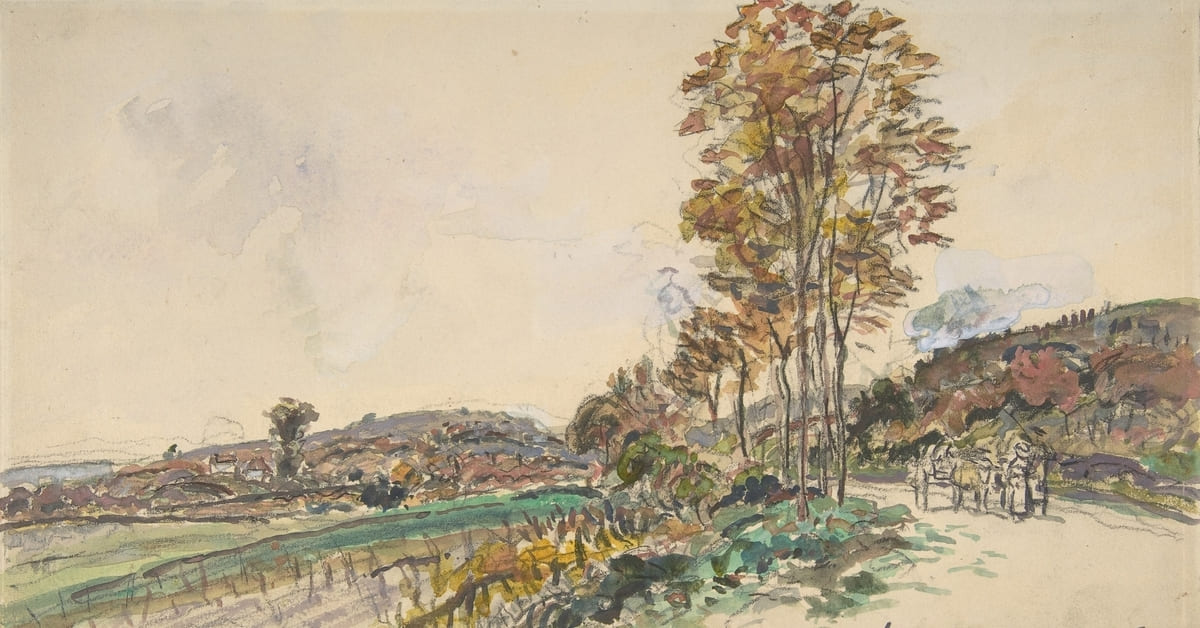 Road near La Cote-Saint-Andre (1885) - Johan Barthold Jongkind